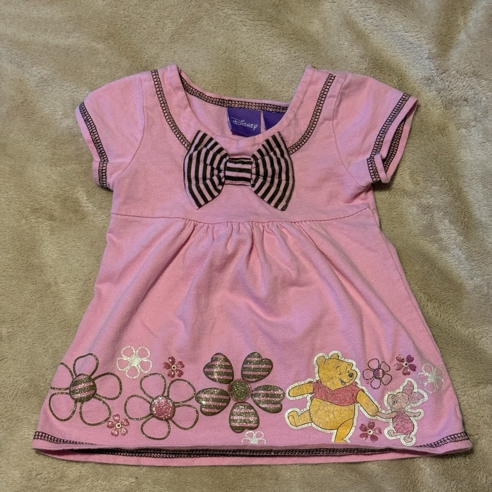 DISNEY Vintage 2000's Pooh and Piglet Baby Dress *Rare*